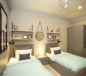 Double bed AC room in premium PG near Laxmi Nagar metro